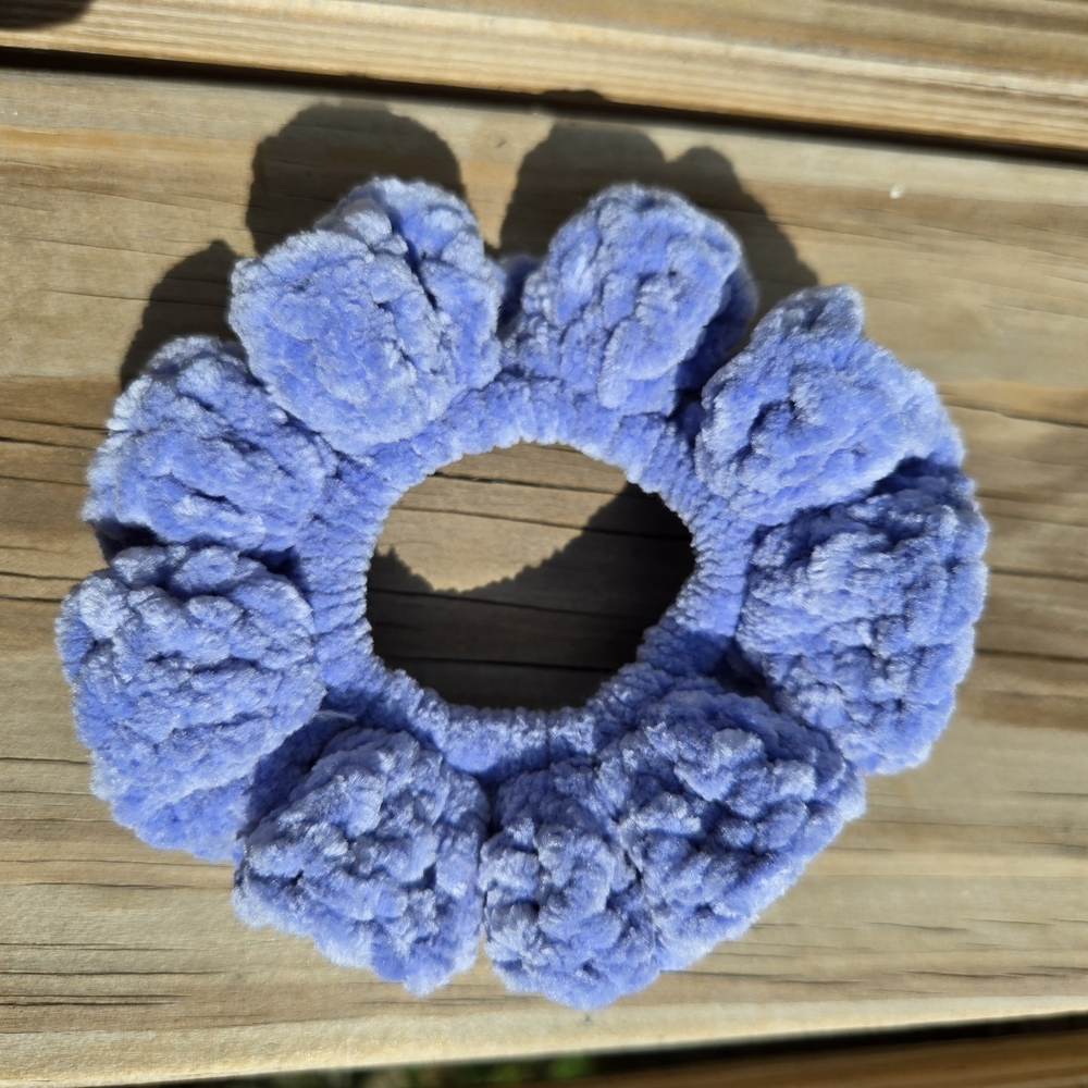 Chenille Crochet Wisteria Scrunchie